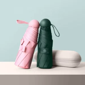 Mini Capsule Pocket 5-Fold Folding Umbrella Women Portable Travel Umbrella