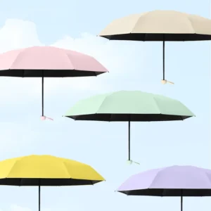 Mini Capsule Umbrella 5 Folding Lightweight Custom Sunproof Compact Umbrella for All Weather