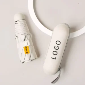 Mini Capsule Umbrella Custom Logo Windproof Folding Rain Compact Lightweight Pocket Travel Gift Trade Supplier