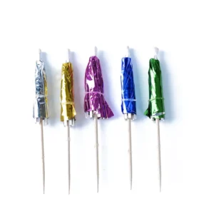 Mini Cocktail Umbrellas Parasol Drink Accessories Fruit Picks for Hawaiian Luau and Tiki Party Decoration