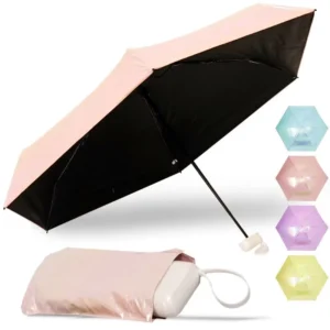 Mini Custom Logo UV Protection Sun Waterproof Foldable UV Capsule Umbrella with Light
