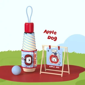 Cute Design OEM Pocket Promotional Manual UPF 50+ Small Sun Umbrella 5-Folding Custom Logo