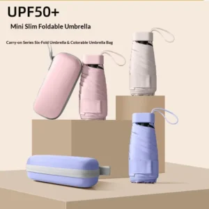 Mini Manual Cardholder Flat Sun Umbrella Women’s UV Protective All Weather Foldable Pocket Umbrella