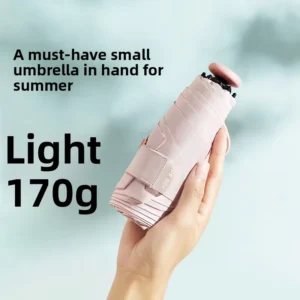 Mini Manual UV-Protective Compact Folding Umbrella for Women