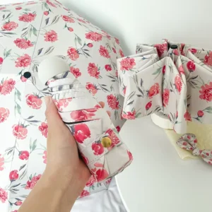 Mini Pocket Capsule Umbrella Chinese Camellia Print Anti-UV Sun Parasol Custom Printed Advertising Rain Umbrella