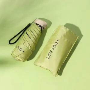Mini Pocket Size Umbrella High UV Small Foldable with Manual Control Modern Design Metal Frame Plastic Handle Case
