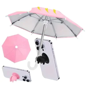 Mini Polyester Manual Phone Umbrella Promotional Customized Logo Printing Gift Umbrella for Giveaways