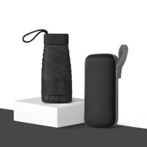 Mini Travel Umbrella Super Light 5 Fold Umbrella UV protection Compact Pocket Mini Umbrella with EVA case for Business Gifts