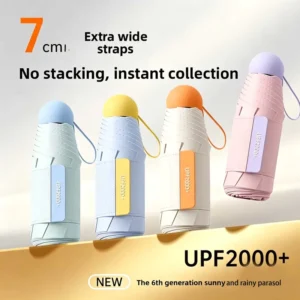 Mini and Compact Five Fold Umbrella Suitable for Both Weather and Sun Protection Umbrella