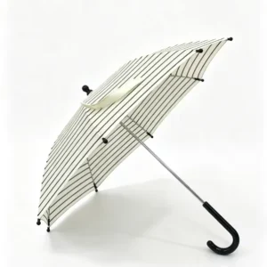 Minimal Stripe Kids Straight Umbrella Waterproof Children Long Rain Parasol with Safe Round Tips
