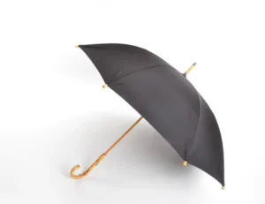 Minimalist Artistic Umbrella Forest Style Sun Rain Umbrella Bamboo J Handle Custom Logo Printing