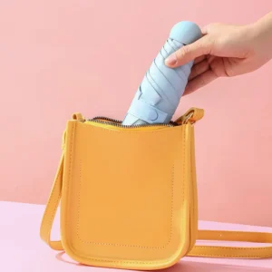 Minimalist Multi Color Outdoor Travel Business Gifts Manual Iron Tube 5 Fold UV Protection All in One Mini Capsule