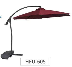 Modern Aluminum Banana Cantilever Folding Hanging Patio Parasol