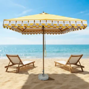 Modern Aluminum Factory Tiltable Big Size Outdoor Patio Umbrella Heavy Duty Waterproof Edge for Garden Beach Hotel Cafe Use Car