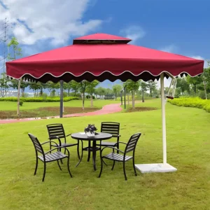 Modern Aluminum Outdoor Umbrella with Base 2.5m for Garden and Outdoor Furniture