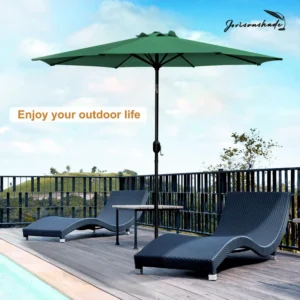 Modern Aluminum Patio Umbrella Outdoor Sun Umbrella for Courtyard & Hotel Use Polyester Fabric Garden Parasol