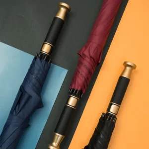 Modern Automatic Golf Umbrella with Straight Handle Black Glue Reinforced Customizable Logo for Business Gifts