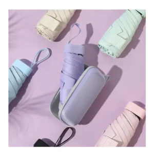 Modern Business Gift Travel Mini Umbrella with 6 Ribs Lightweight Compact Design UV Protection Manual Opening for Sunny Rain Use