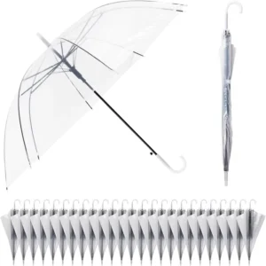 Modern Chinese Clear Dome Umbrella Auto Open Windproof for Wedding Bulk Pack Outdoor Photography