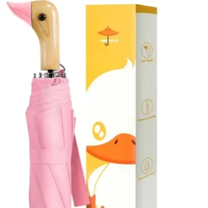 Modern Compact Small Umbrellas Rain Cute Duck Head Umbrella Girls Gifts 8 Ribs Folding Umbrella Wooden Handle Hanging