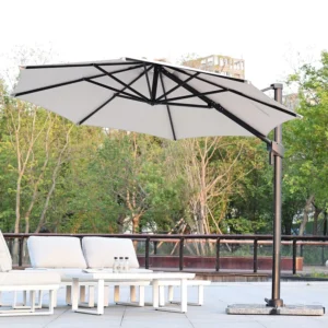 Modern Custom Aluminum Waterproof Outdoor Umbrella for Beach Garden Patio Use Eco-Friendly Anti-UV