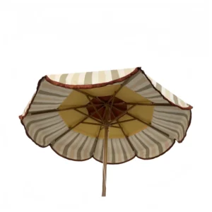 Modern Custom Printed Parasol Umbrella Factory Customized Outdoor Bamboo Center Pole Waterproof for Garden Beach