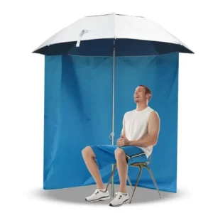 Modern Design Half Circumference Fishing Umbrella Waterproof Surround Cloth Pool Tent Metal Pole Outdoor Furniture for Park Use