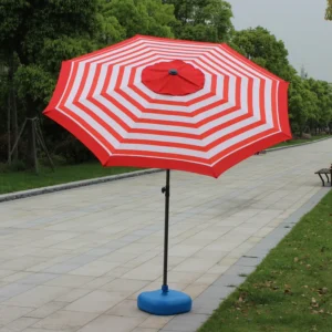 Modern Design Large Iron Pole Sun Parasol Patio Umbrella for Garden Restaurant Cafe Beach Waterproof Outdoor Furniture