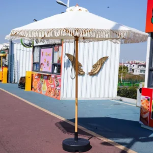 Modern Foldable UV Parasol Umbrella Waterproof Outdoor with Center Pole for Patio or Garden Furniture