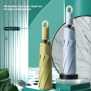 Modern Fully Automatic Business Advertising Umbrella, 190T Nylon, Simple Buckle, UV and Rain Protection