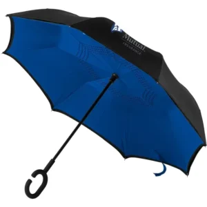 Modern Manual Double Layer Reverse Umbrella C Handle Wind Resistant Oxford Fabric