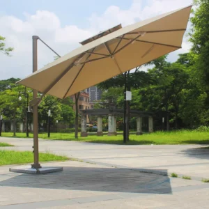 Modern Minimalist Aluminum Garden Umbrella with Large Cantilever Sunshade, Manufacturer Custom