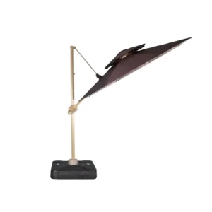Modern Minimalist Aluminum Polyester Sun Umbrella for Hotel Terrace Beach Courtyard UV Protection Waterproof
