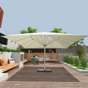 Modern Outdoor Patio Umbrella 5M 6M 8M Waterproof Parasol for Garden Restaurant Cafe and Hotel with Aluminum Frame
