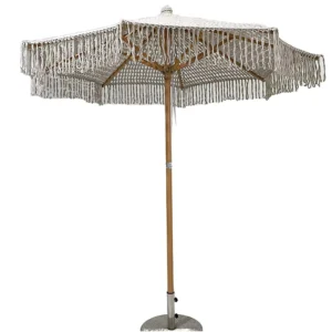Modern Outdoor Patio Umbrella Synthetic Thatch Tiki Raffia Straw with Crank Tilt