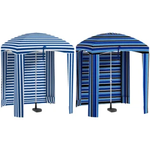Modern Outdoor Polyester Beach Cabana Umbrella with Bag and Windows