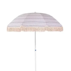 Modern Outdoor Travel Parasol with Tassels Beach Sun Umbrella for Hotel Courtyard Gym and Park