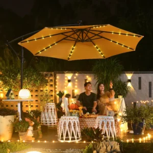 Modern Restaurant Furniture Waterproof Foldable Aluminum Outdoor Umbrella Cantilever Design Pool Cafe Patio Golfing