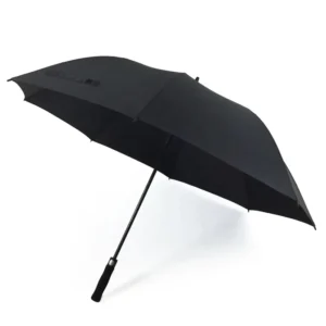 Modern Semi-Automatic American Style Straight Umbrella 130cm Windproof Pongee Fabric Fiberglass Ribs Custom Logo Business High
