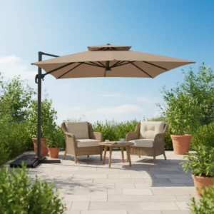 Modern Stainless Aluminum Outdoor Garden Parasol 10ft Waterproof Umbrella for Beach and Restaurant Use