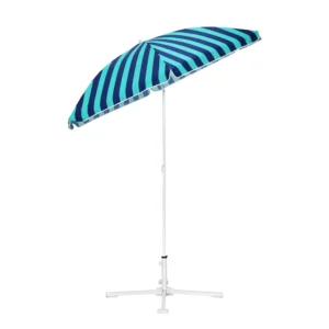 Modern Stainless Steel Fiberglass 2.2M Windproof Sun Rain Patio Outdoor Beach Umbrellas Base Hotel Park Courtyard Use
