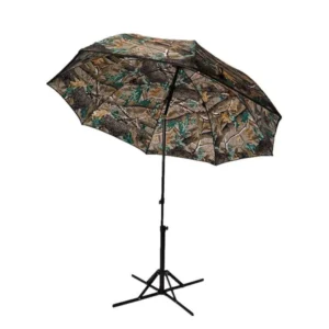 Modern Stainless Steel Frame Outdoor Waterproof Fishing Umbrella with Half Shelter for Camping Picnic & Park Use