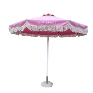 Modern Tassel Sunshade Umbrella for Garden Patio Outdoor Furniture Aluminum Frame Beach Hotel Park Courtyard