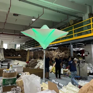Modern Tulip Design LED-Lit Outdoor Sun Umbrella New Arrival Foldable Waterproof for Gym Dining Park Hospital-for Hotels Outdoor
