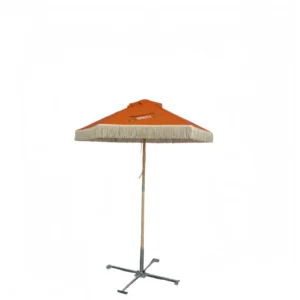 Modern Waterproof UV Parasol Garden Tilt Outdoor Beach Umbrella Sand Anchor White Tassels Sunshade for Outdoor Furniture