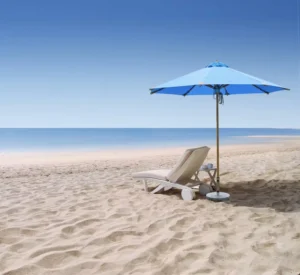 Modern Wood Outdoor Furniture Large Rectangular Cantilever Parasol for Courtyard Hotel & Park Use 3m