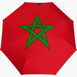Morocco Durable Waterproof Fabric Cultural Flag Pattern Fully Automatic Folding Umbrella