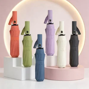 Most Popular 3-Foldable UV Rain and Sun Protection Folding Umbrella, Modern Design, Custom Logo Printing