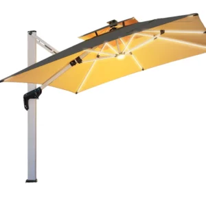 Most Popular 3x3m Aluminum Cantilever Roma Umbrella Base Waterproof Outdoor Furniture Parasol Garden Beach Hotel Park