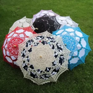 Most Popular Wedding Lace Cotton Umbrella Wedding Cotton Parasol